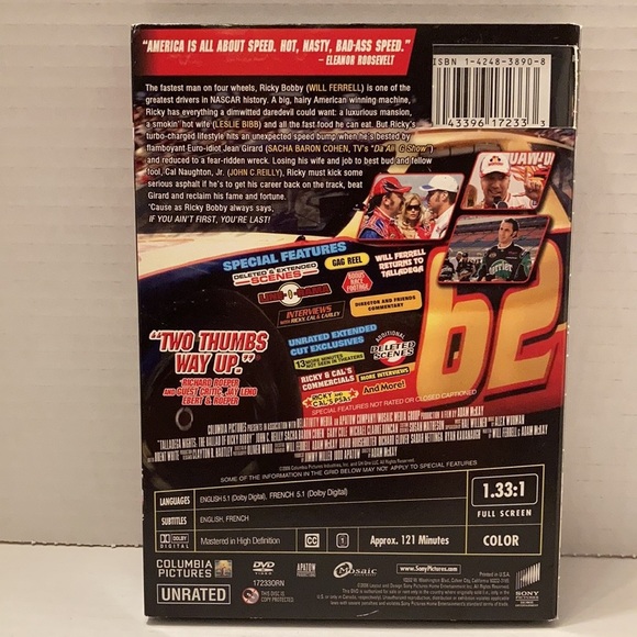 🛍️Talladega Nights The Ballad of Ricky Bobby dvd - Picture 2 of 4